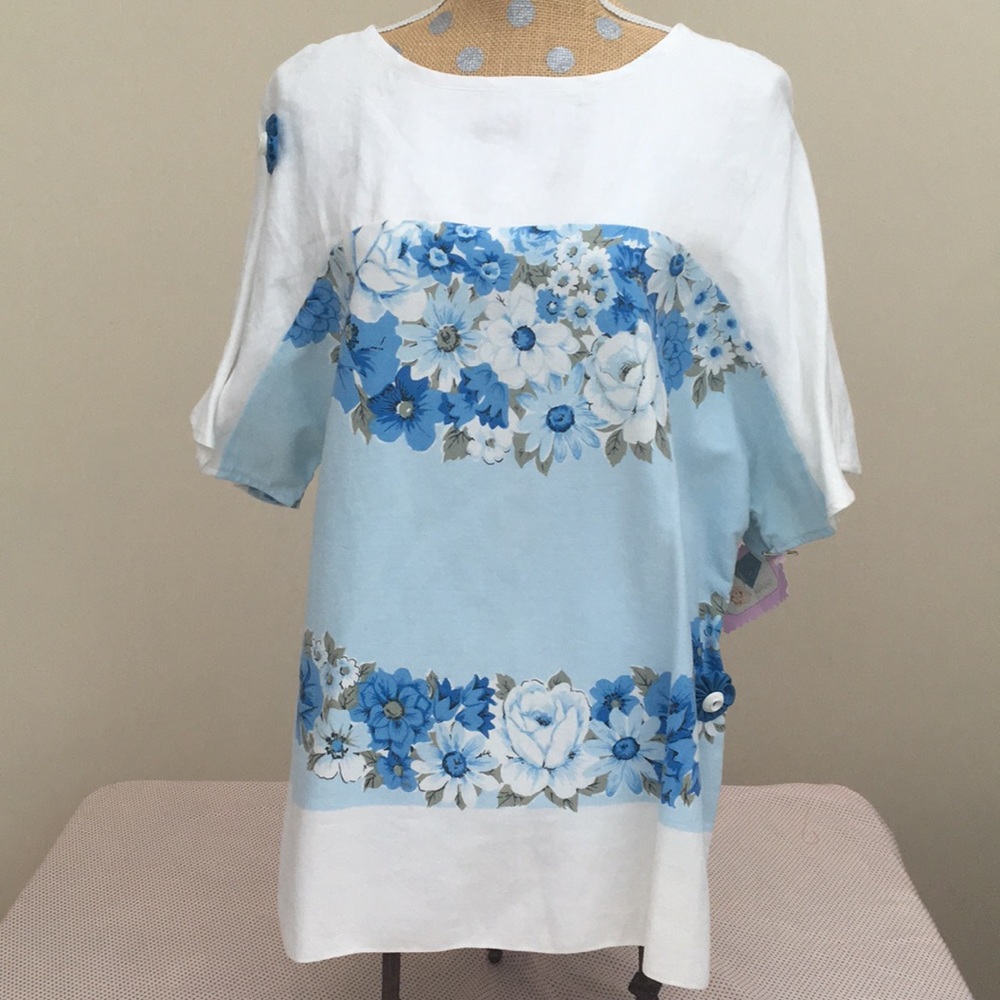 Blue Daisy Upcycled Tunic.